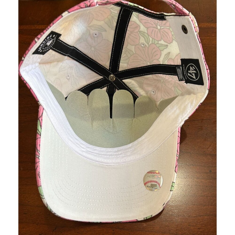 NEW Atlanta Braves Womens Florentina Adjustable Floral Baseball Cap '47 Brand Pi - Picture 4 of 5